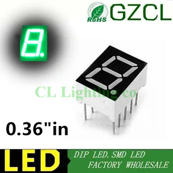 Gryna žalia 0.36 colių 1 Bit 7 Segmentų LED Ekranas 0.36