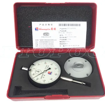 GUANGLU Dial Indikatorius 0-10/0.01 mm Smūgiams Dial Išbandyti, įvertinti su Rankena Atgal Tikslumo Mikrometro Matavimo Įrankiai