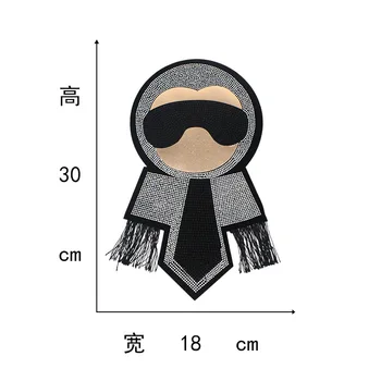 GUGUTREE siuvinėjimo didelis kalnų krištolas vyras pleistrai emblemos aplikacijos lopai drabužių YYC-19121099