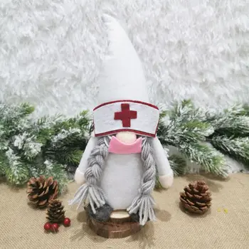 Gydytojas, Slaugytoja Santa Švedijos Gnome Santa Lėlės Pliušinis Žaislas Kalėdinė Puošyba, Dekoras