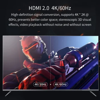 Hagibis HDMI suderinamus Switcher 4K 60Hz Splitter Bi-Kryptimi, 1x2/2x1 Adapteris 2 in 1 out PS4/3 TV Box HDTV Xbox Projektorius
