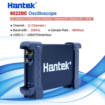 Hantek 6022BE PC USB virtualaus oscilloscope Skaitmeninio Saugojimo 2Channels 20MHz 48MSa/s Oscilloscope