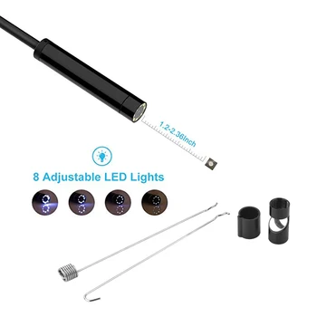 HD 2MP, 6 LED 8mm Len 1M 5M Android USB Endoskopą IP67 atsparus Vandeniui Tikrinimo Borescope Vamzdis Kamera OTG 