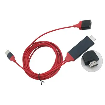 HDMI 1080P Atspindinti Kabelis USB Ekrano Atvaizdavimas TV Media Streamer Telefonas su TV, HDTV Adapteris, Skirtas 