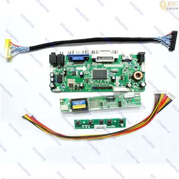 HDMI+DVI+VGA LCD Ekranas Valdiklio Ekrane stebėti Konverteris Valdybos Rinkinys N156B3-L0B 1366X768