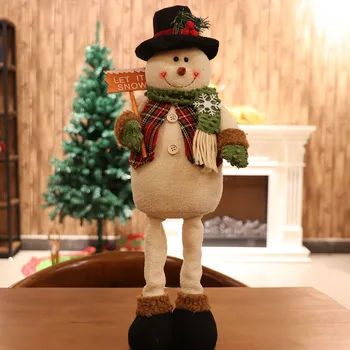 [HHT] Ištraukiama Kalėdų Senelio lėlės geras elnias mielas sniego žaislas Kalėdų dovanos, scenos dekoravimo, ornamentų namų decore
