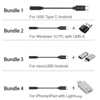 HiFi VPK USB C Tipo prie 3,5 mm Ausinių Lizdo, Garso Adapteris 32bit 384kHz Digital Dekoderis AUX Konverteris iPad Pro S21 Pikselių