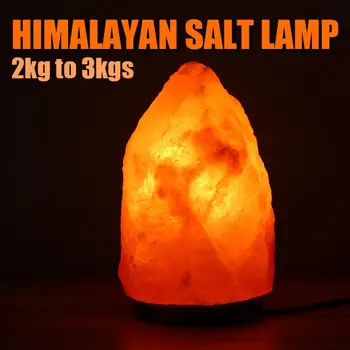 Himalaya Kristalų Druska Naktį Lempos Dėmės, Medienos Stalo Lempa Druska Naktiniai Žibintai Apšvietimo Luminaria De Mesa Stalas Umbra