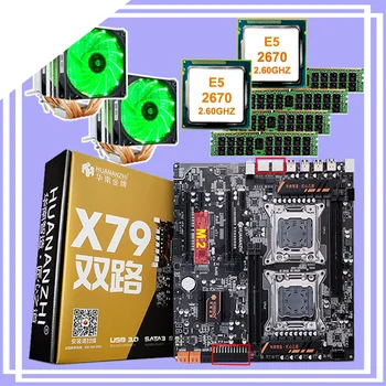 HUANANZHI dual X79 motininė plokštė su M. 2 lizdas dual CPU Intel Xeon 