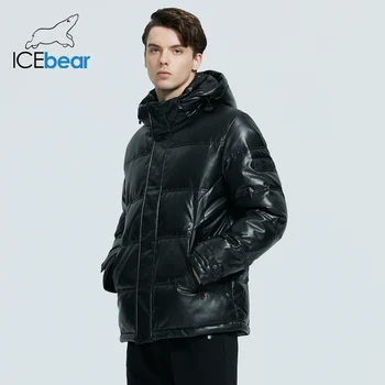 ICEbear 2020 m. žiemos striukė vyrų žiemos medvilnės kamšalu striukė kvėpuojanti storas ir šiltas vyriški laisvalaikio kailis MWD20866D