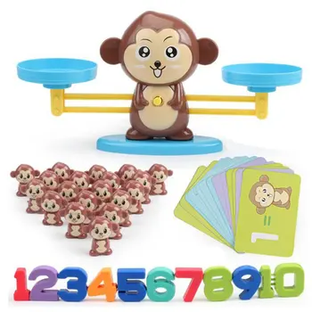 Ikimokyklinio Ugdymo Priemones Beždžionė Matematinė Pusiausvyros Skaitmeninės Be to, Skaičiavimo Mokymo Vaikų, Šeimos Stalo Žaidimas