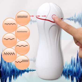 IKOKY Vyrų Masturbator Taurės Nekilnojamojo Makšties Lyties Produktai Gaivieji Pūlingas Sekso Mašina Automatinė Balso Čiulpti Vibracijos Sekso žaisliukai Vyrams