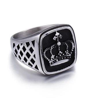 Imperial Crown Žiedas Vyrams Klasikiniai Nerūdijančio Plieno Vyrų Žiedas Kokybės Titano Vestuvinis Žiedas