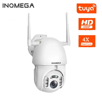 INQMEGA PTZ Greitis 1080P IP Kamera, WiFi Bevielis Auto stebėjimo Dome Kamera, Lauko Apsaugos Stebėjimo Vandeniui vaizdo Kamera TUYA