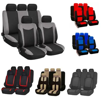 Interjero Aksesuarų 4pcs/9pcs audinys automobilių sėdynės padengti universaliųjų automobilių reikmenys, automobilių sėdynės padengti nustatyti automobilio Sėdynės Raštas