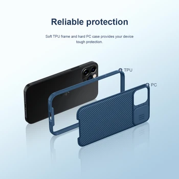 Iphone 12 Pro Max Magnetinio Atveju NILLKIN Camshield Pro Kameros Apsaugos Magnetas Padengti Suderinama su MagSafe Įkroviklį