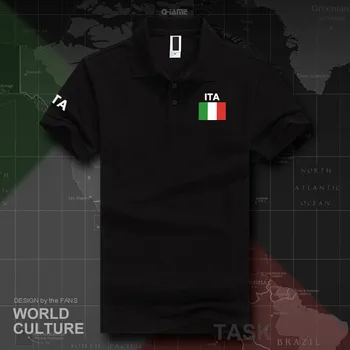 Italija Italija italijos polo marškinėliai vyrams trumpomis rankovėmis balti ženklai spausdinami šalies 2017 medvilnės tauta komandos vėliava ITA šalyje viršų