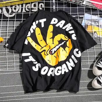 Japonija Kietas Hip-Hop T-Shirts Juokinga Grafinis spausdinti Marškinėliai Animacinių filmų Marškinėlius Streetwear Vasaros Tees Gatvės Pusė Rankovės T Shirts