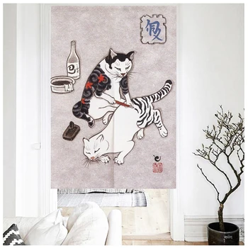 Japonijos Noren Durų Užuolaidos Katė Fengshui Spausdinti Duris, Užuolaidų, Virtuvės, Miegamojo Įėjimo Apdaila Costomized Kabo Užuolaidos
