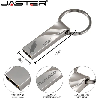 JASTER USB 2.0 flash drive, U disko raktas 128 gb memory stick Pendrive 64GB 16GB 8GB 4GB 32GB USB stick Mini pritaikytas logotipą