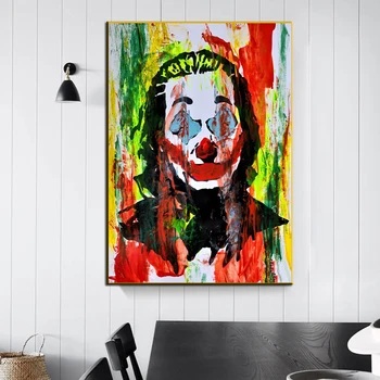 Joker Grafiti Meno Klasikinis Portretas, Drobė, Tapyba Cuadros Plakatų Spausdinimo Sienos Meno Kambarį Namų Dekoro (be Rėmelio)