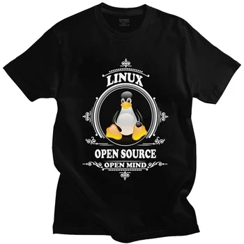 Juokinga Linux Marškinėliai Atviro Kodo Atviro Proto Marškinėlius Vyrams Trumpomis Rankovėmis 