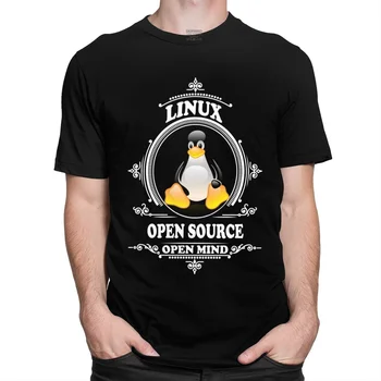 Juokinga Linux Marškinėliai Atviro Kodo Atviro Proto Marškinėlius Vyrams Trumpomis Rankovėmis 