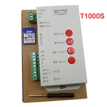 K-1000C (T-1000S Atnaujinta) Programa, LED valdiklis K1000C WS2812B,WS2811,APA102,T1000S WS2813 2048 Pikselių Valdytojas DC5-24V