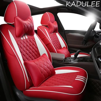 KADULEE Užsakymą Oda automobilių sėdynės apima Volkswagen Beetle Tuareg Tiguan VW Phaeton R36 Eos MAGOTAN Scirocco automobilių sėdynės