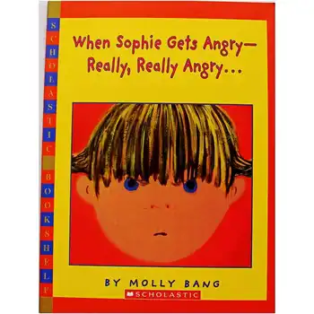 Kai Sofija Tampa Piktas Pagal Molly Bang Švietimo Anglų Paveikslėlį Mokymosi Knyga Kortelės Istorija Knyga Kūdikių Vaikams Dovanos Vaikams