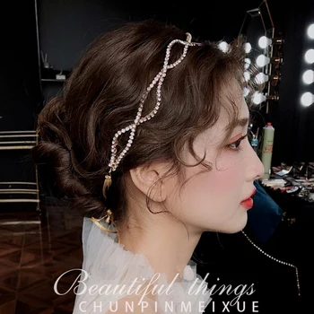 Kalnų Krištolas Super Flash Ekrano Užsklandą Plaukų Aksesuarų Paprastas Saldus Korėjos Stiliaus Vestuvių Plaukų Papuošalai