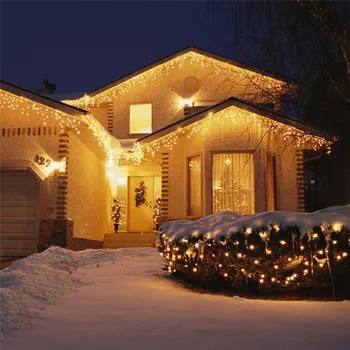 Kalėdų lauko apdailos 3.5 m Ašaros 0.4-0.6 m užuolaidų varveklis string led lemputės 220V/110V Naujųjų metų Sodo Kalėdos Vestuves