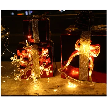 Kalėdų Varpas Sniego Star Šviesos Šventė Langų Dekoro LED Gyvis dega Šalies Namų Dekoro Bell Baterijos Energijos Kalėdų