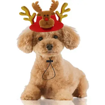 Kalėdų Šuo, Katė Skrybėlę Elnias Kampas Lankelis Dekoratyvinis Santa Hat Kalėdos, Kalėdos Šalis Juokingas Mielas Pet Cosplay 