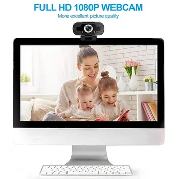Kamera 1080P Full HD USB Kamera, Kamera su mikrofonu PC kompiuteris Pokalbių Vaizdo skambinimas Vaizdo konferencijos Vaizdo