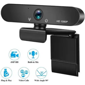 Kamera 1080P Full HD Web Kamera Su Mikrofonu USB Kištukas, Web Cam PC Kompiuterių 