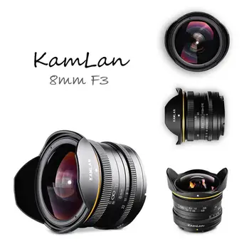 KamLan 8MM F3.0 APS-C Rankinis, Plataus Kampo Fisheye Objektyvas, skirtas 