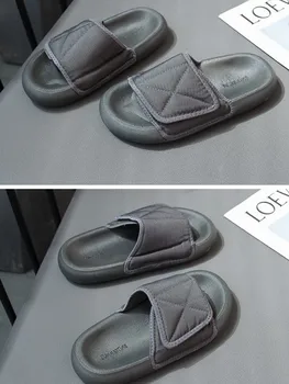 Kanye west kietas skaidrių season6 stiliaus Šlepetės žmogus vasaros batai neslidūs moterų skaidrių sandalai vasaros sandalai vyriškos šlepetės