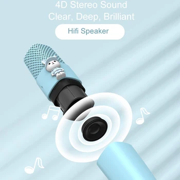 Karaoke Bevielis Mikrofonas Profesionalus Nešiojamų Mini Bluetooth Kondensatoriaus Mikrofonas, Rankinės Studija KTV Namo Išmanųjį telefoną PC