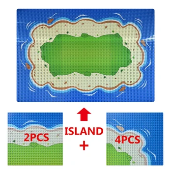 Karinės Salos Pagrindo Plokštės 32*32 taškus Pagrindo Valdybos Classic Plytos, Statyba Blokai Dalys Suderinamos Miesto Duomenys
