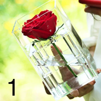 Karšta, Skaidraus Akrilo Gėlių Box Dovanų Dėžutėje Išpažinties Rožių Gėlių Puokštė Pakuotės, Dėžutės Valentino Diena, Vestuvių Dekoravimas