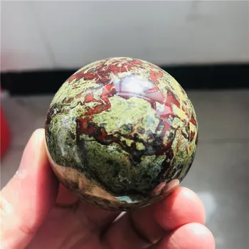 KARŠTO 50mm Gamtos Drakono Kraujo Akmuo, Jaspis Crystal Ball