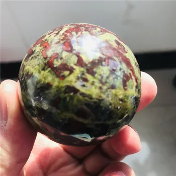 KARŠTO 50mm Gamtos Drakono Kraujo Akmuo, Jaspis Crystal Ball