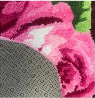 Karšto pardavimo aukštos kokybės kilimų meno kilimas 3D rose kilimėlis miegamojo lovos kilimėlis anti-slip rožių kilimas & kilimas mėlyna, rožinė