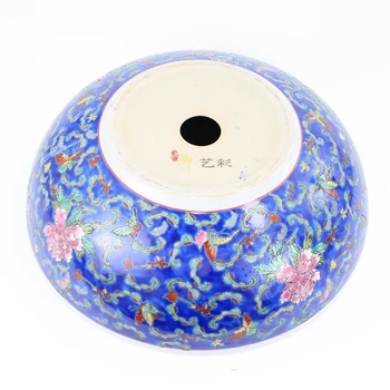 Karšto Pardavimo Jingdezhen Keramikos Skalbimo Baseino Rankomis dažyti Gėlių Stalviršio, Kriauklės Denio, Sumontuotus Vonios kambarys Plovimo Kriauklės