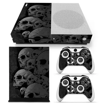 Kaukolė Dizainas Lipdukas ant Odos Microsoft Xbox Vienas Plonas Odos Lipdukas+2VNT Valdytojas Odos Xbox One S Žaidimas Priedai