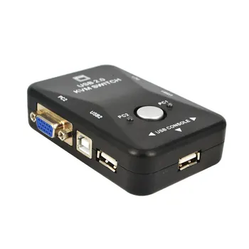 Kebidumei VGA/SVGA Jungiklio Langelį Adapter USB2.0 KVM 2 Prievadai Selektorių VGA Spausdinti Auto Switch Box 1920 x 1440 maksimali skiriamoji geba