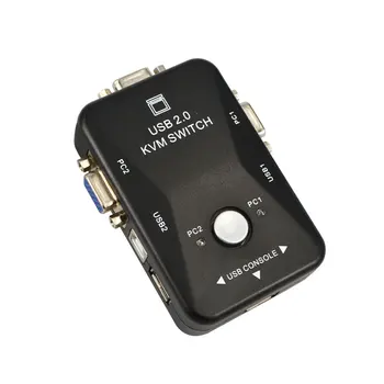 Kebidumei VGA/SVGA Jungiklio Langelį Adapter USB2.0 KVM 2 Prievadai Selektorių VGA Spausdinti Auto Switch Box 1920 x 1440 maksimali skiriamoji geba