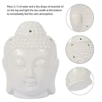 Keramikos Budos Galva Aromaterapija Mazuto Degikliais Aromato Eterinis Aliejus Difuzoriaus Indijos Buda Tibeto Smilkalų Degiklis Tealight Laikikliai
