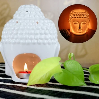 Keramikos Budos Galva Aromaterapija Mazuto Degikliais Aromato Eterinis Aliejus Difuzoriaus Indijos Buda Tibeto Smilkalų Degiklis Tealight Laikikliai